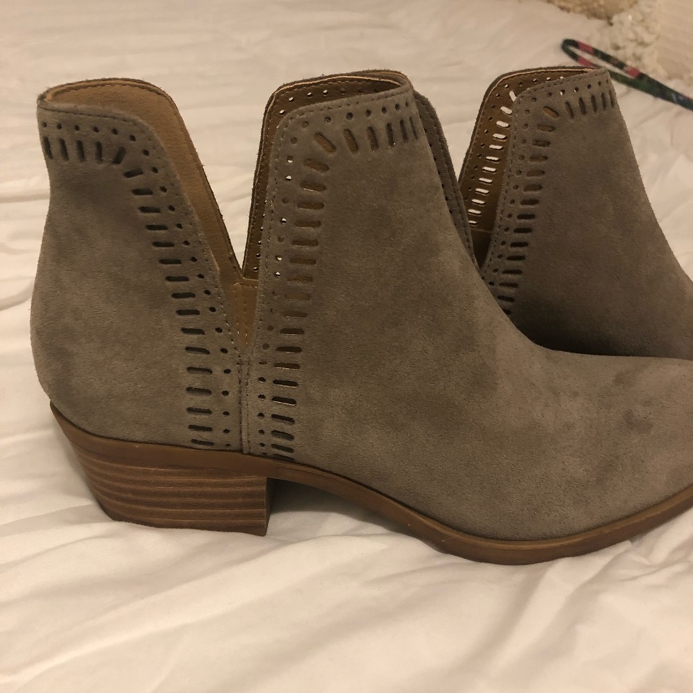 Grey Suede Lucky Brand Booties! Size 9! Brand new!